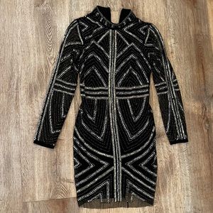 Gianni Biko Beaded Bodycon Mini Dress